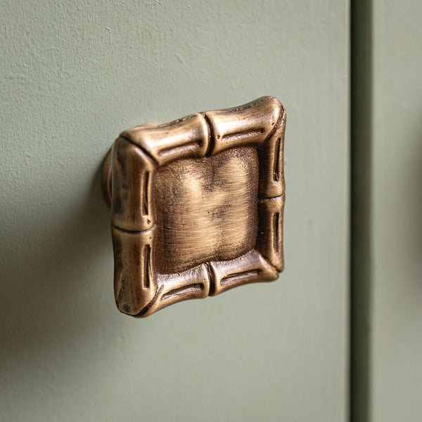 Linley Square Knob, Aged Brass