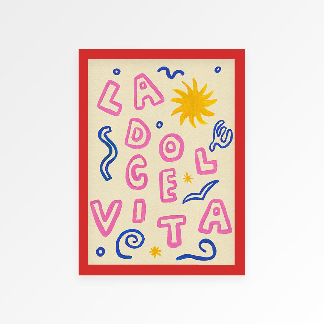 La Dolce Vita Hand Painted Print