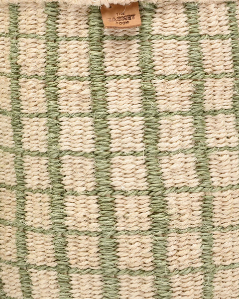 KAGUA: Green Check Woven Storage Basket