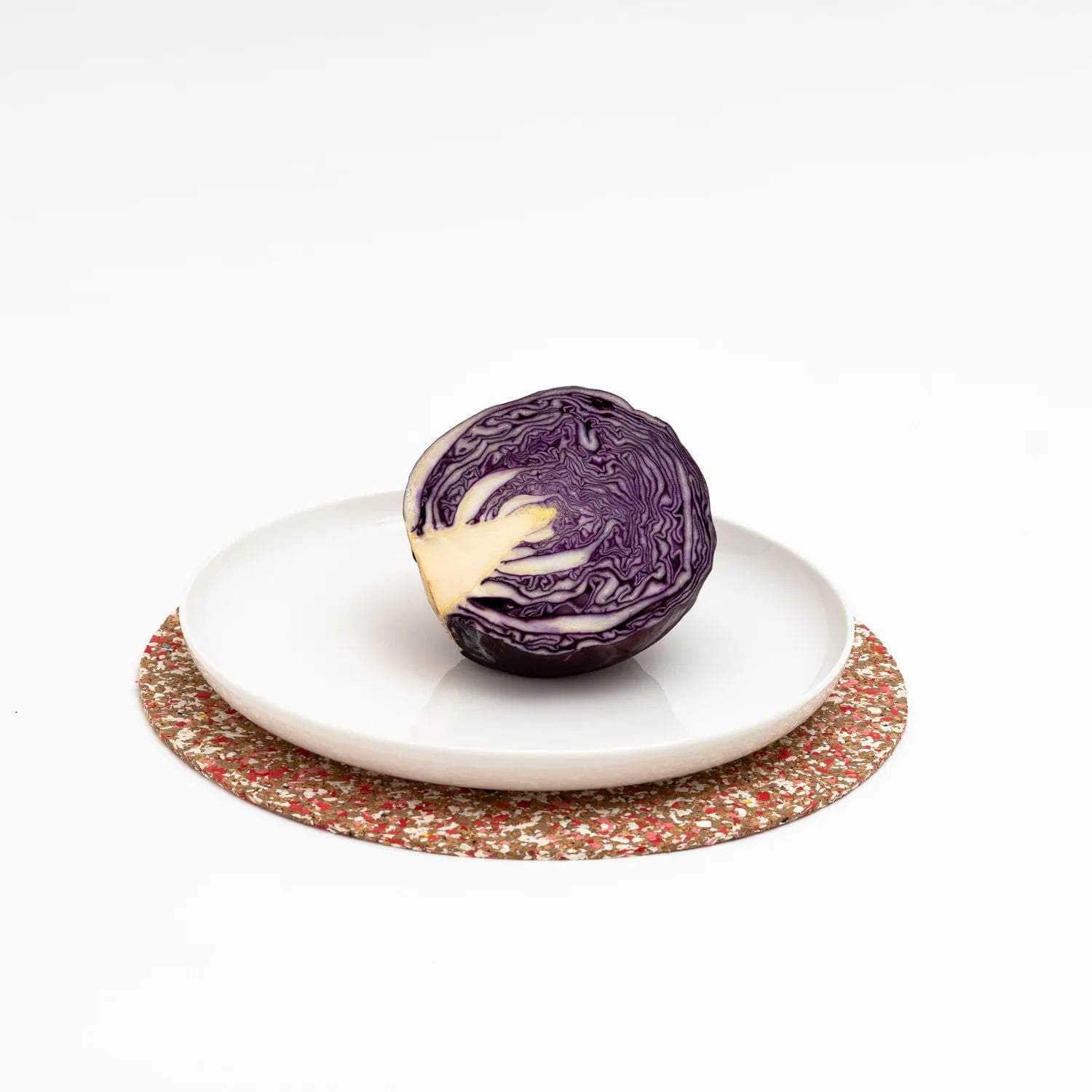 Black Round Speckled Cork Placemat