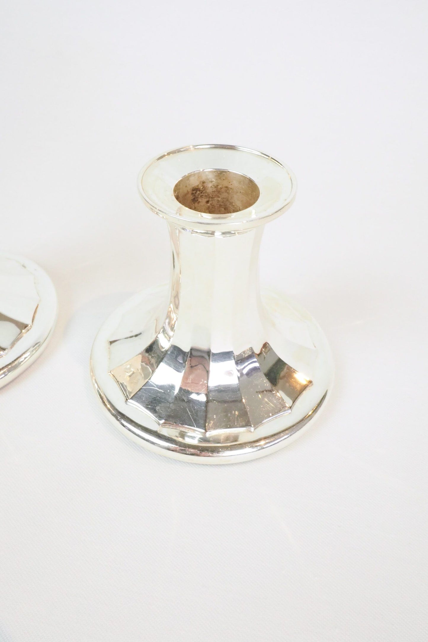 Pair of Vintage Silver Plate Candlesticks