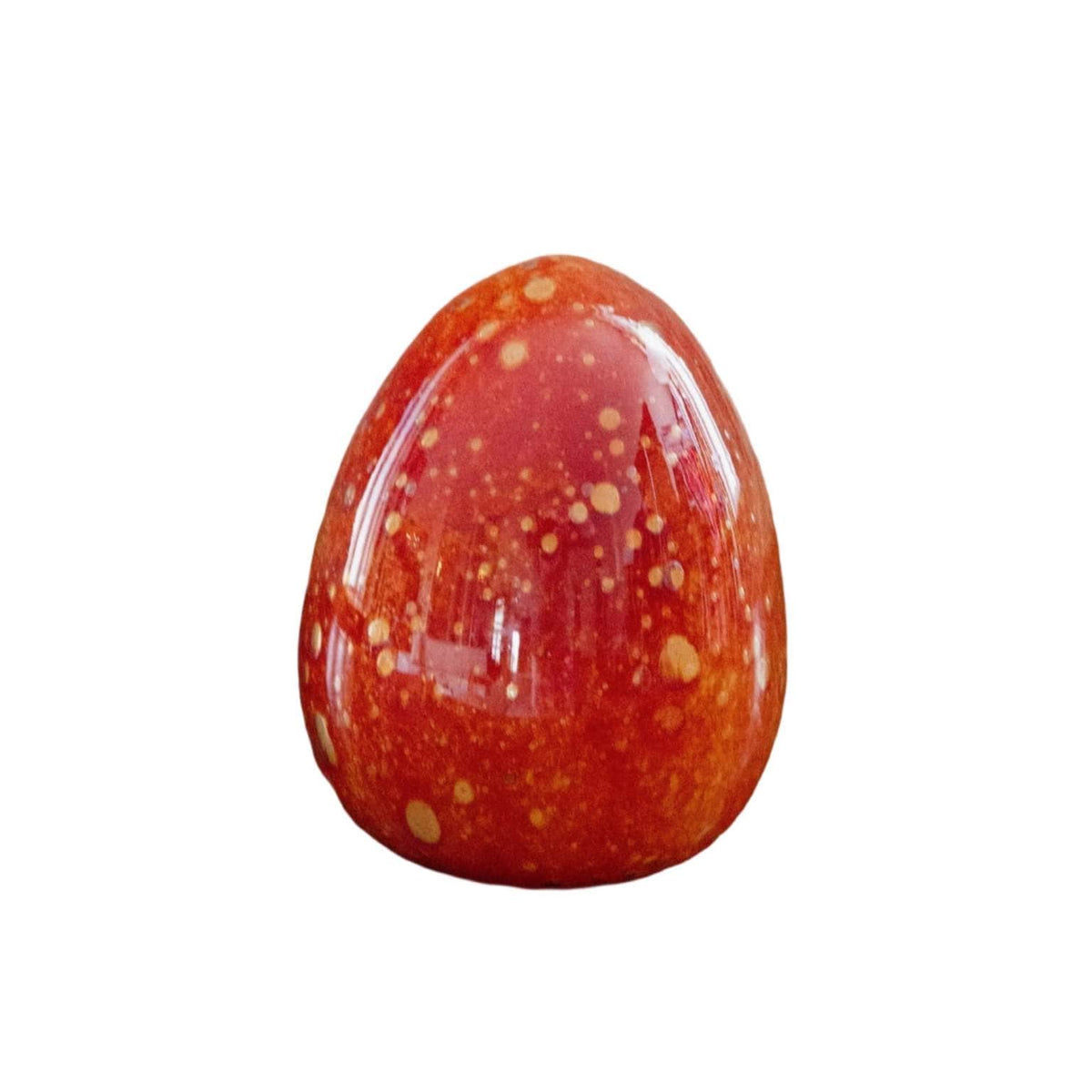 Anthologist Glass Easter Egg, Red and Gold, Large