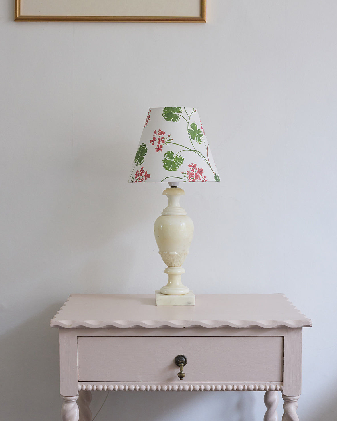 Geraniums Paper Lampshade - Empire 8"