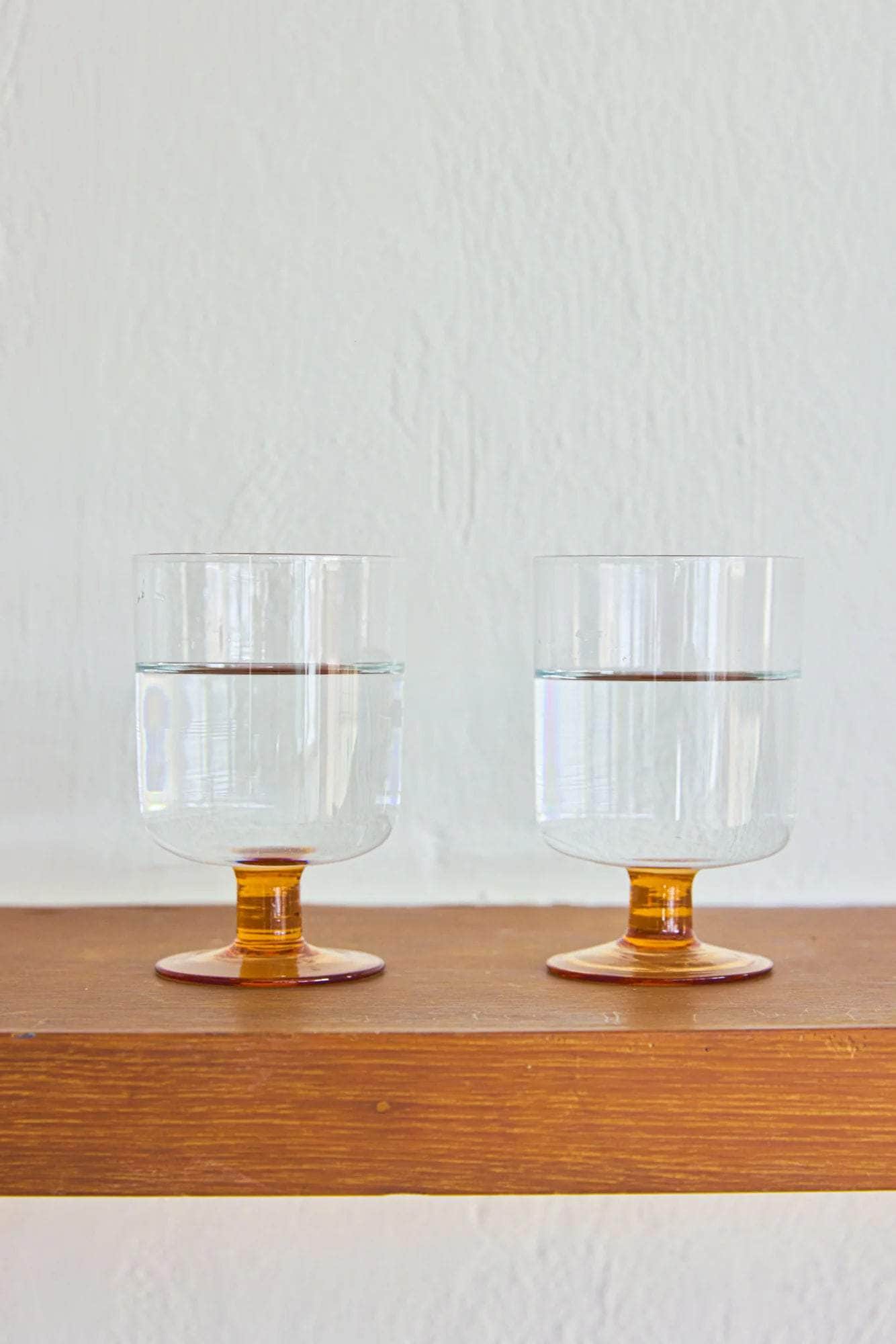 Eddie 2-Tone Wine Glass Clear/Coral - Set of 2