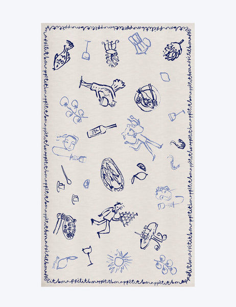 Bon Appétit Linen Tablecloth