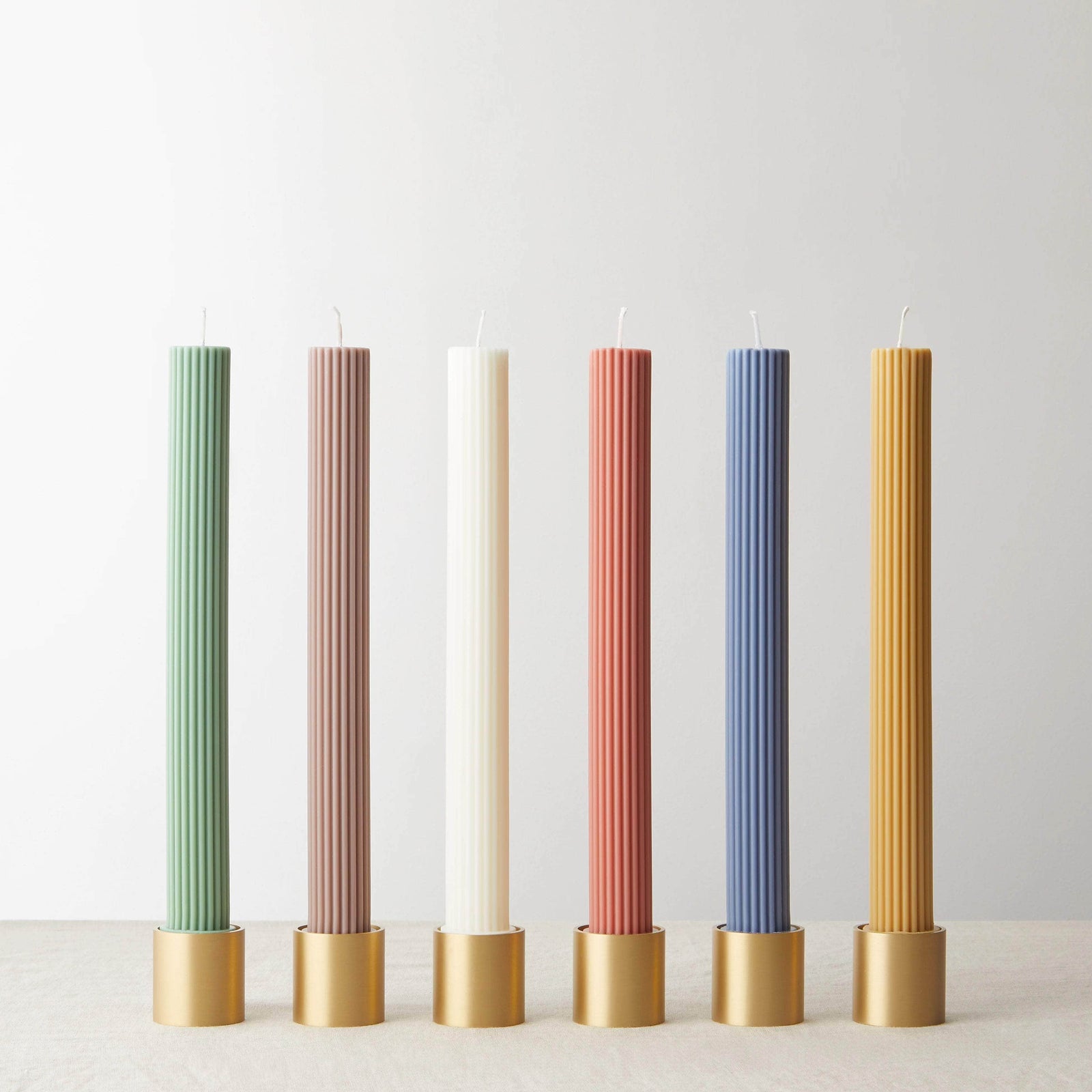 Roman Satin Brass Candle Holder