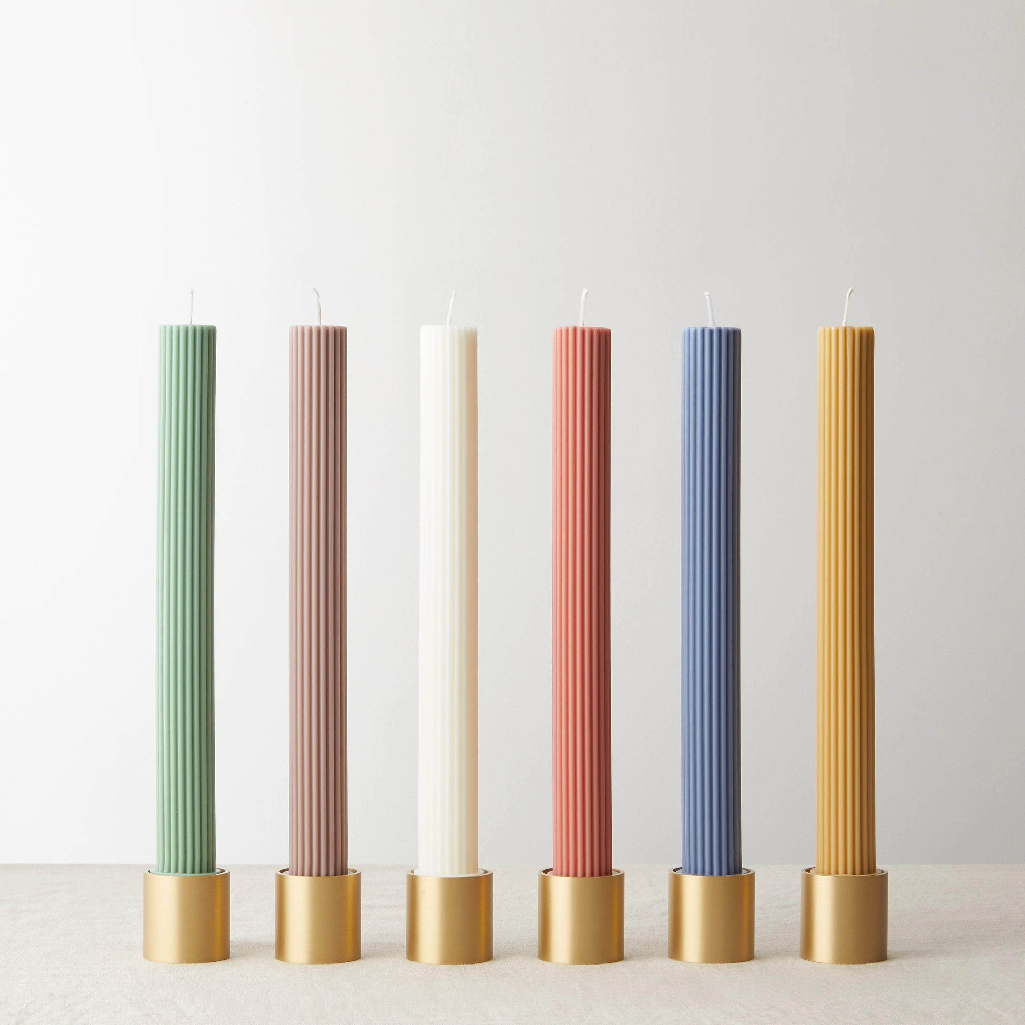 Roman Satin Brass Candle Holder