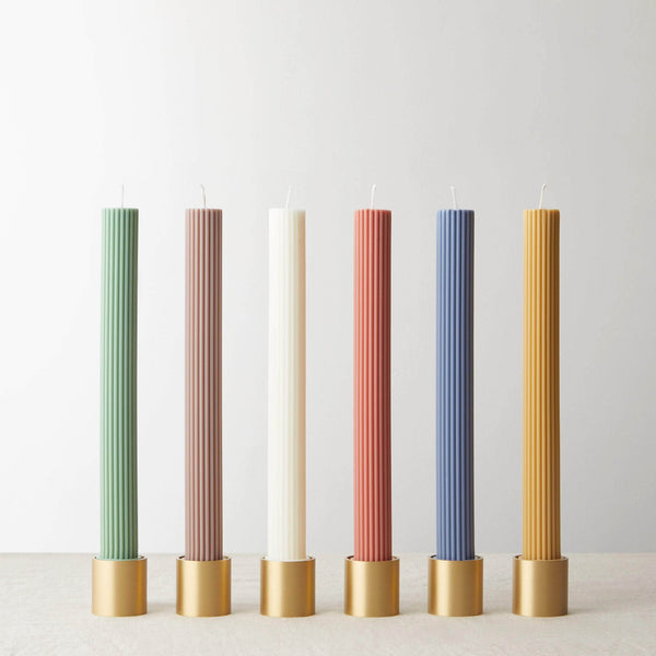 Roman Satin Brass Candle Holder