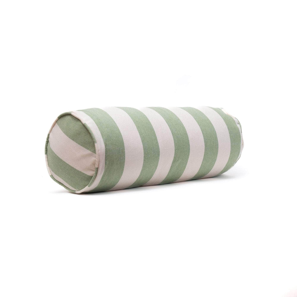 Bolster Cushion in Green Stripe