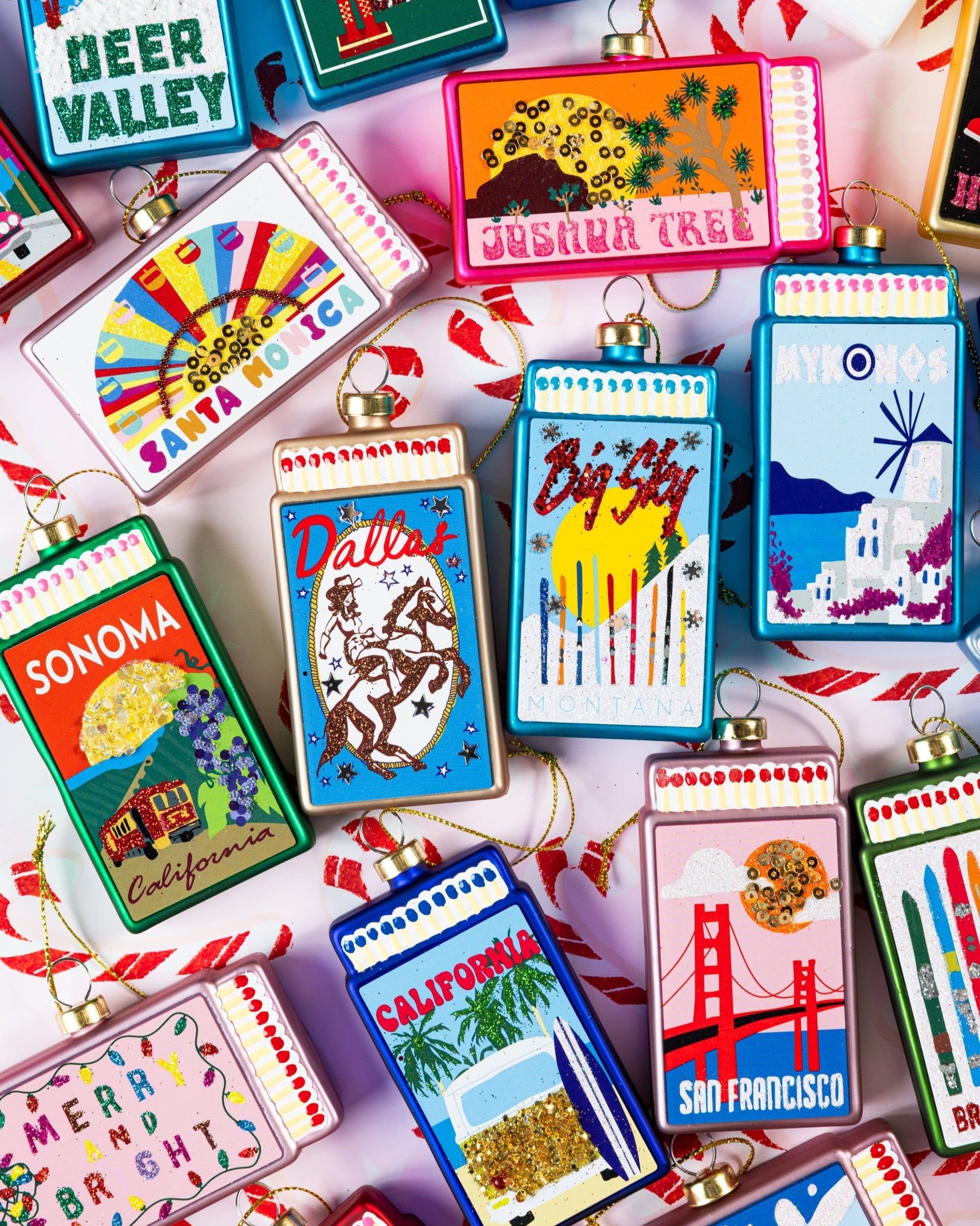 Matchbook Ornament - Santa Monica