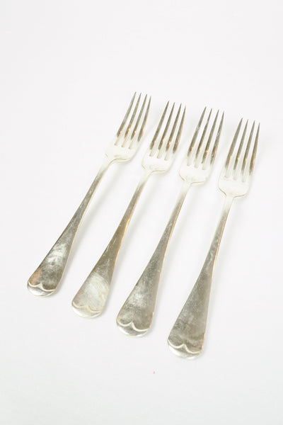 4 Antique Silver Plate Forks