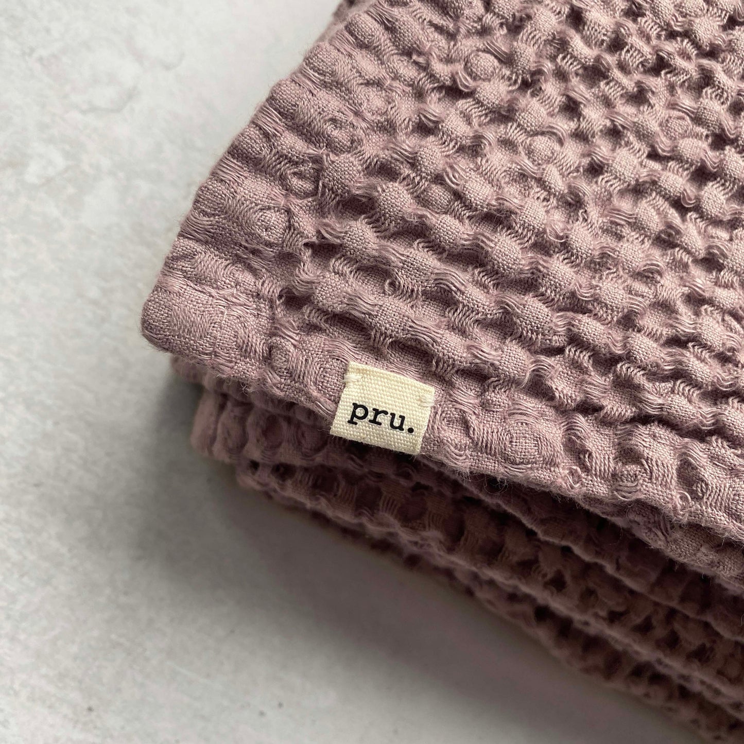 Mya Linen Waffle Blanket Dusty Pink OEKO-TEX Certified