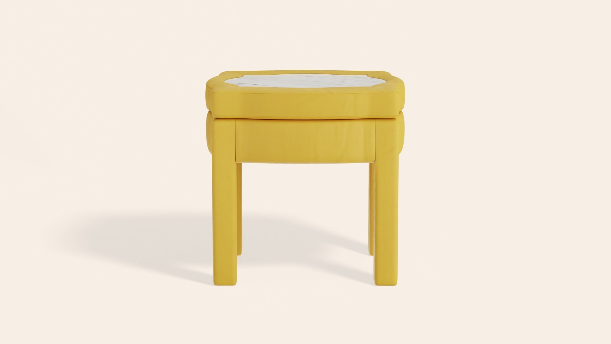Piero Footstool, Daffodil Velvet