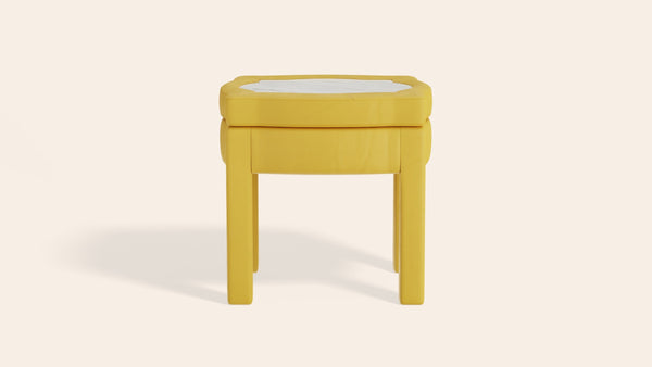 Piero Footstool, Daffodil Velvet
