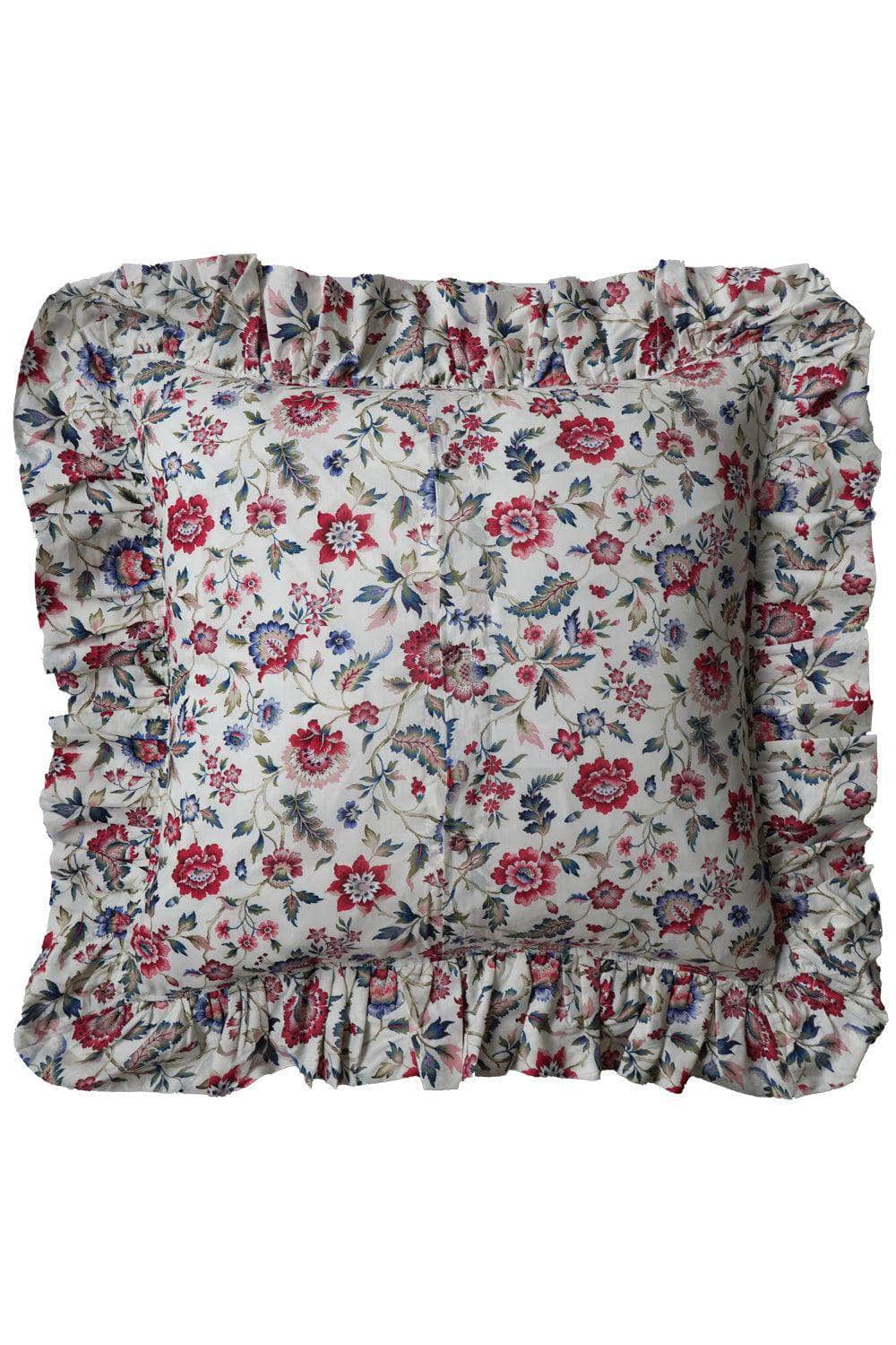 Ruffle Cushion Made With Liberty Fabric Eva Belle