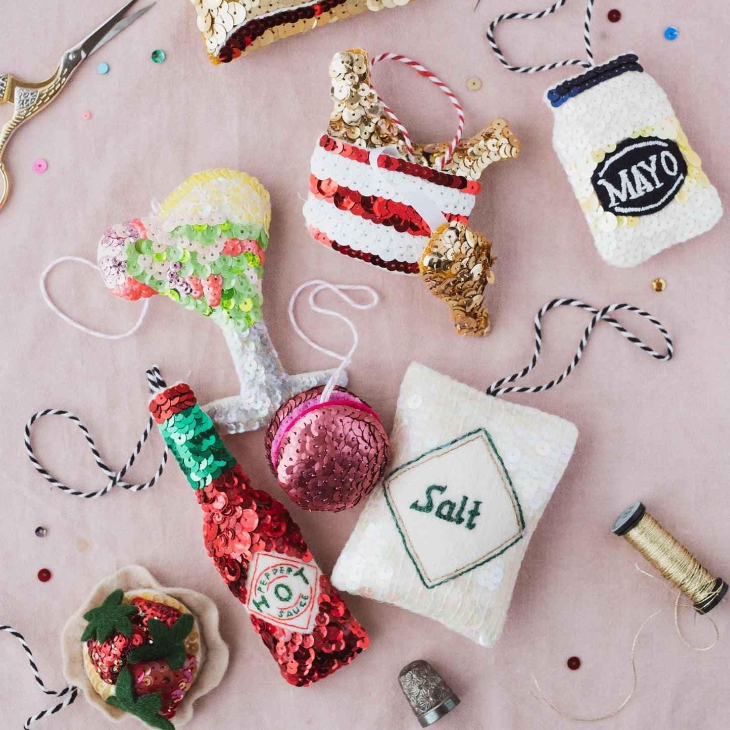 A Marvellous Macaron Sequin Hanging Decoration