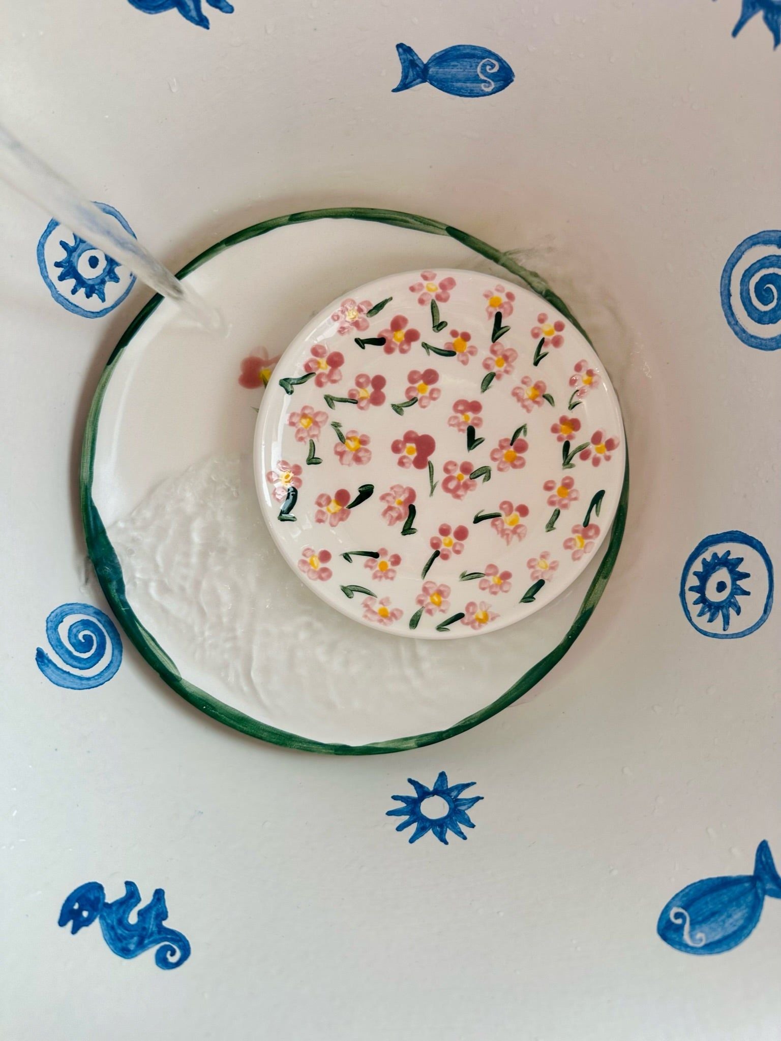 Pink Prairie Ceramic Plate