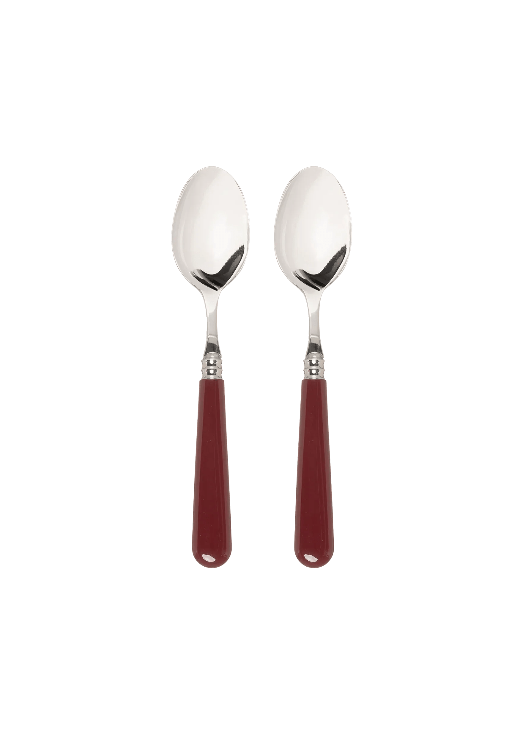 Burgundy Set of 2 Teaspoons