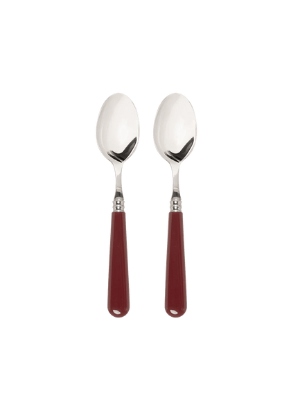 Burgundy Set of 2 Teaspoons