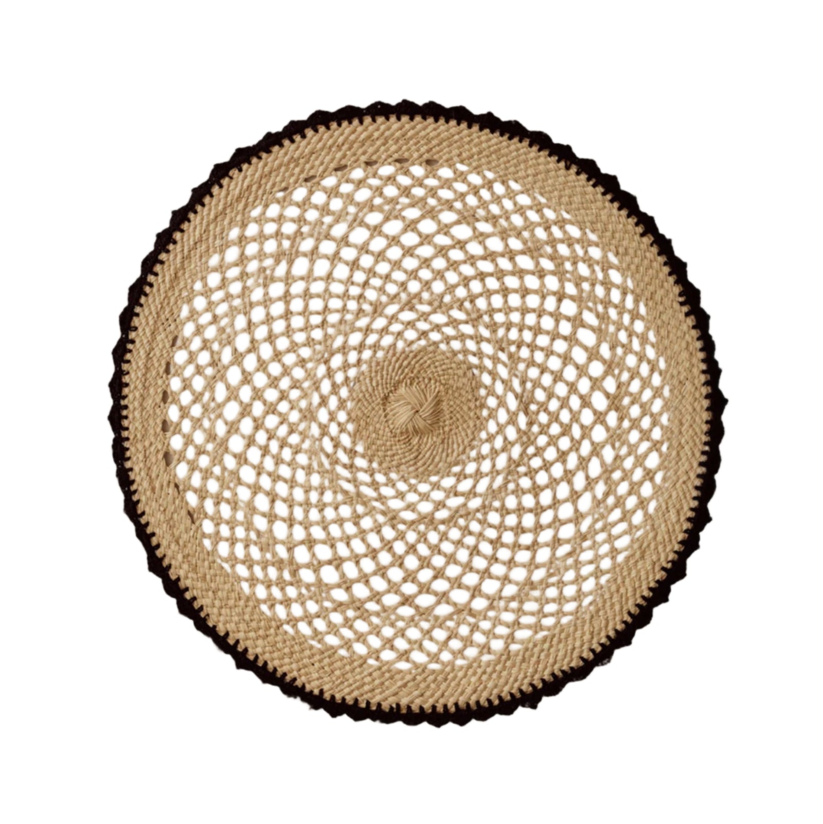 Crochet Placemat, Black