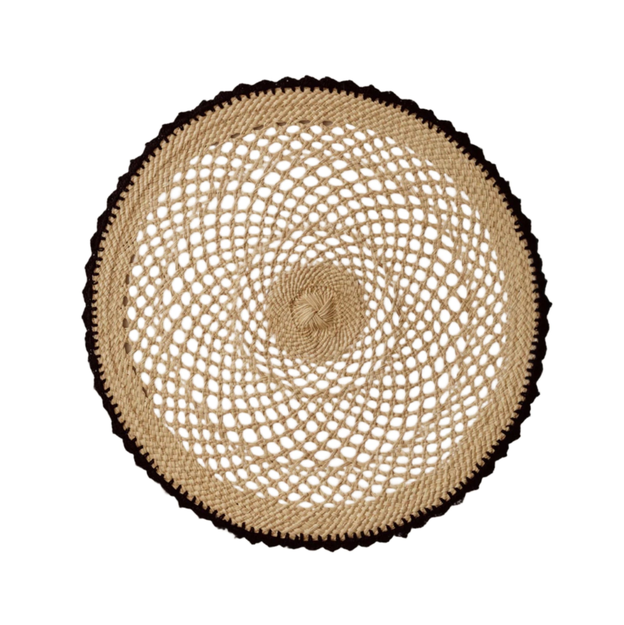 Crochet Placemat, Black