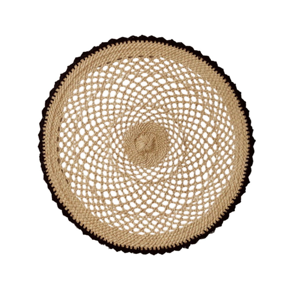 Crochet Placemat, Black