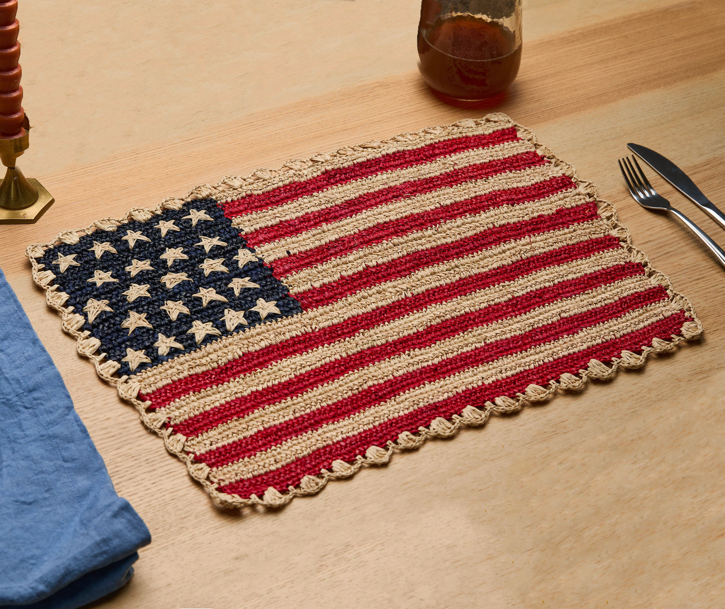 Handcrafted Scalloped Americana Placemats