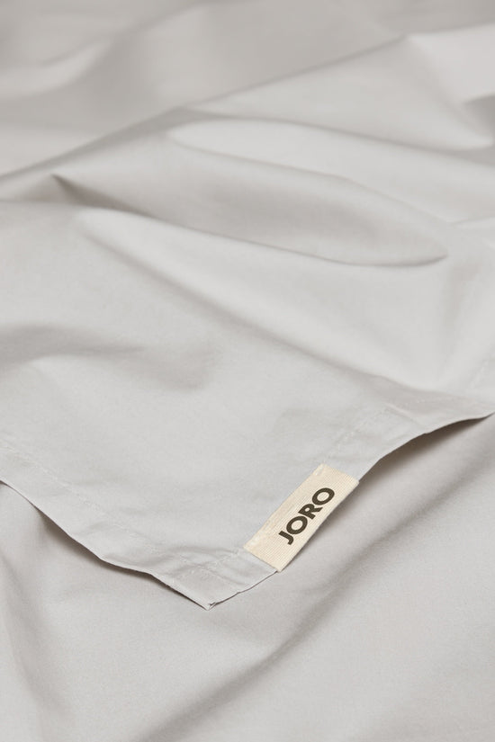 Percale Organic Cotton Flat Sheet - Equinox Silver