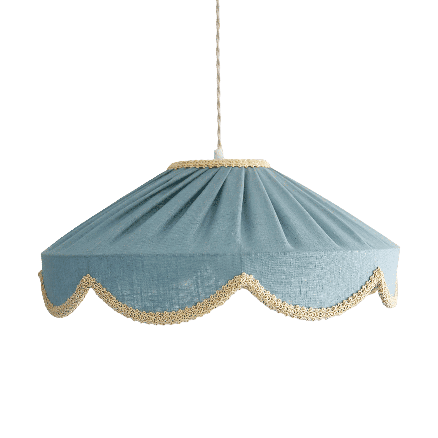 Cosette Solid-Colored Floral-Shaped Pendant Light Mineral Blue
