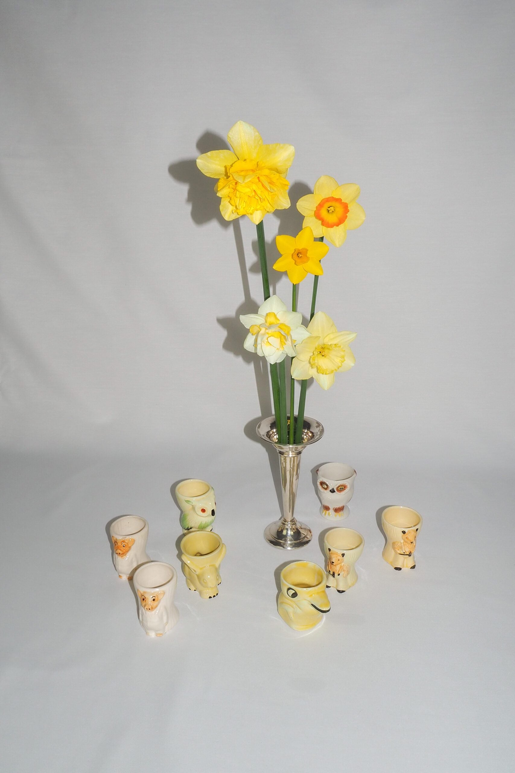 Pair of Vintage Sooty Egg Cups