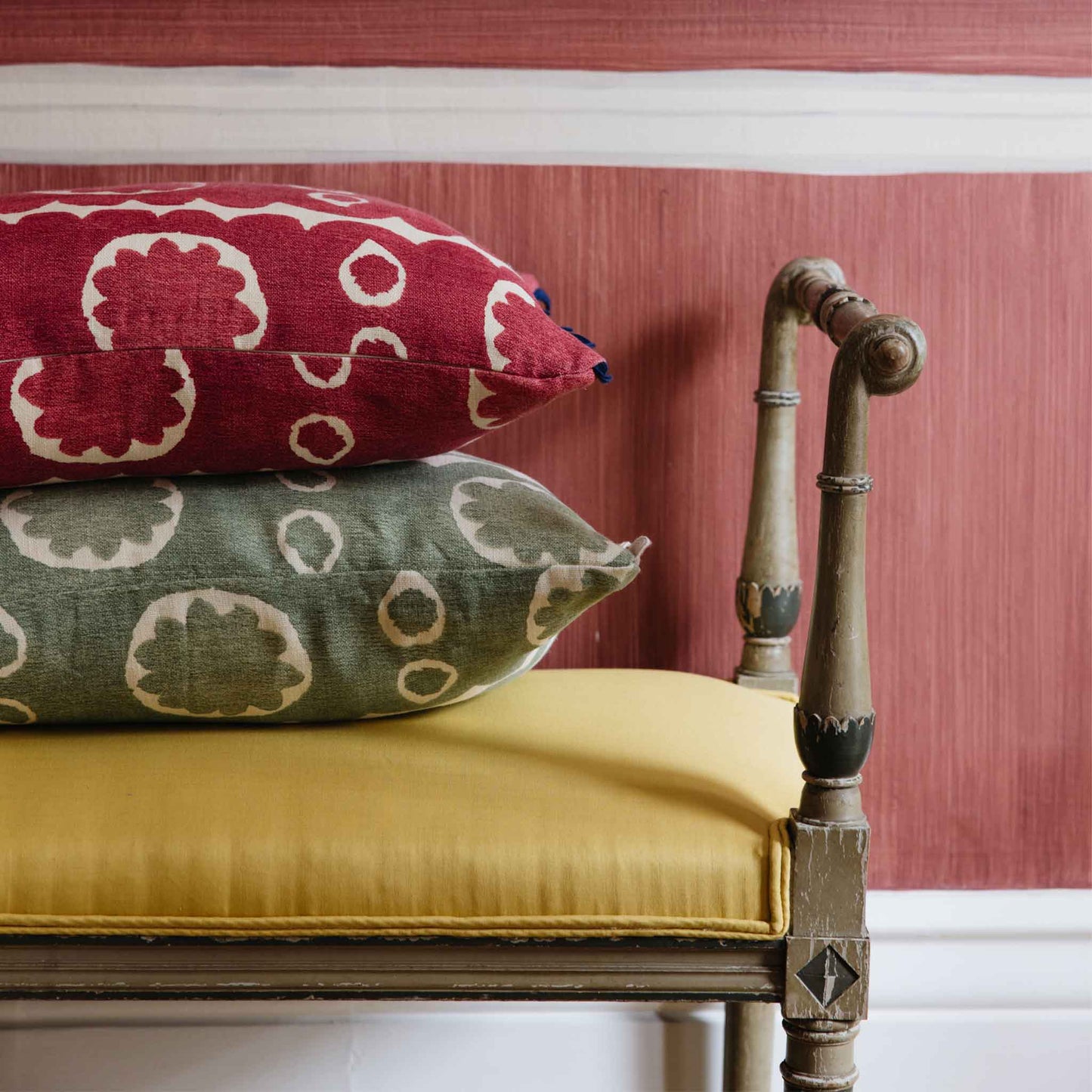 Red oblong cushions cheap
