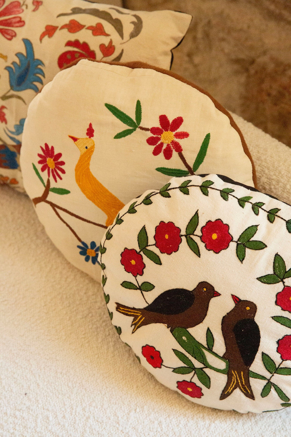 Delphi Peacock Vintage Pillow