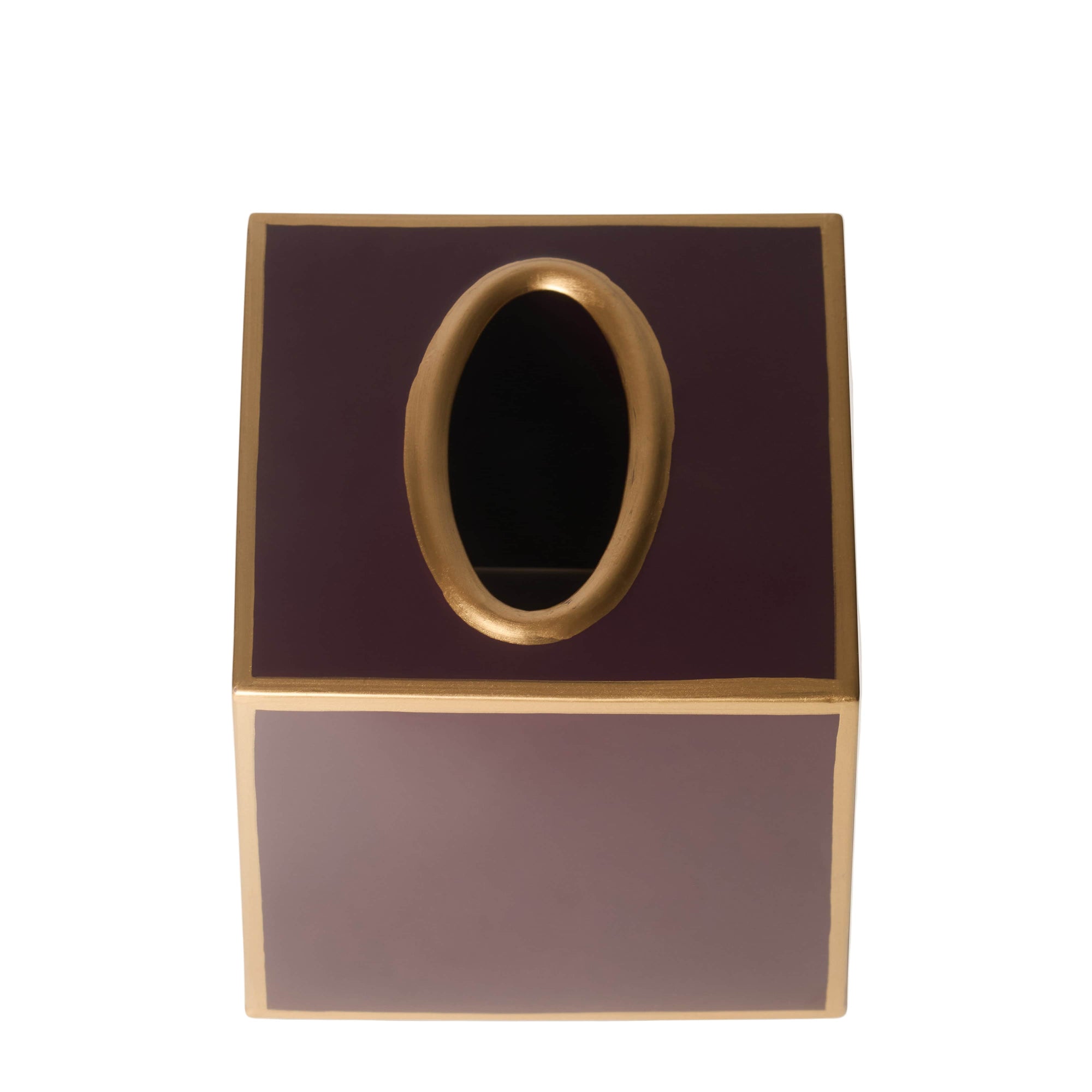 Tissue Box Cover | Aubergine & Gold