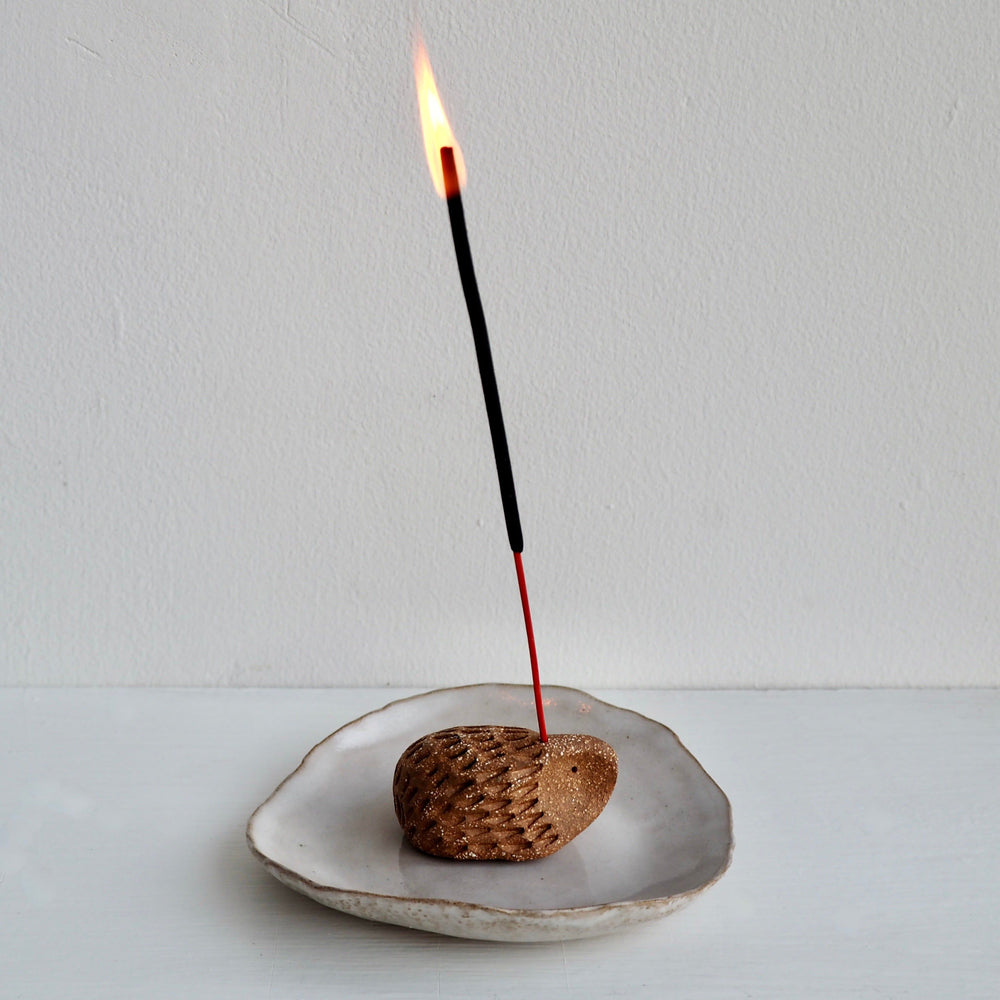 Pottery Hedgehog Incense Holders