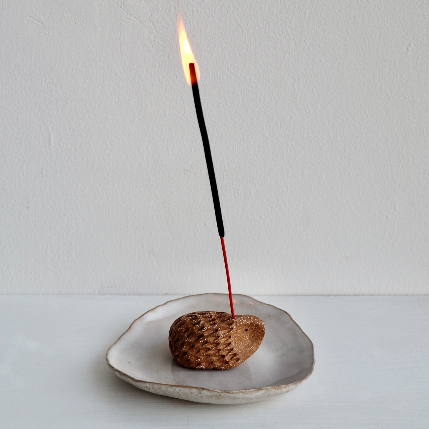 Pottery Hedgehog Incense Holders