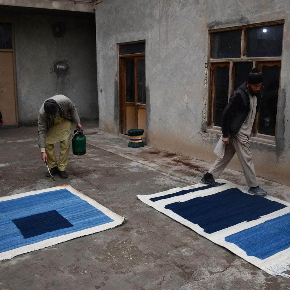 Shapes Flatweave Rug - Azure