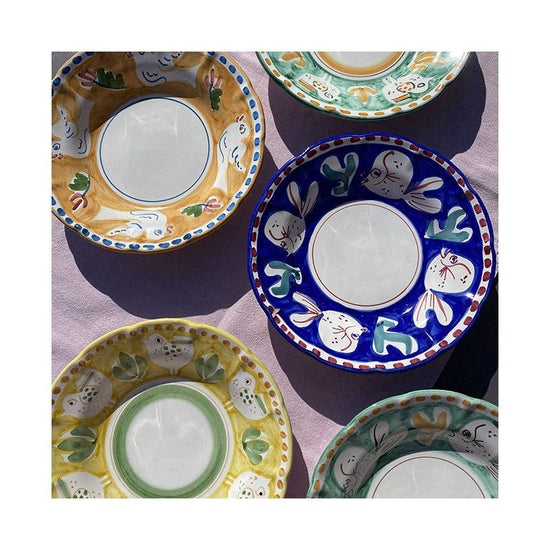 Amalfi Pasta Plate 25cm Green Fish