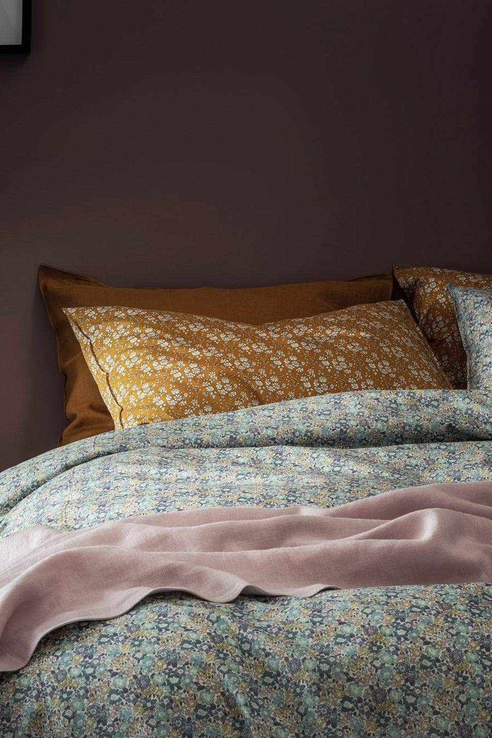 Bedding Made With Liberty Fabric Capel Mustard