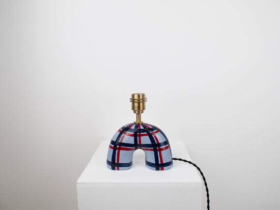 'Me' Table Lamp - Blue Gingham