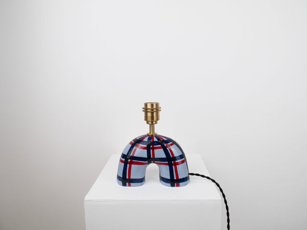 'Me' Table Lamp - Blue Gingham