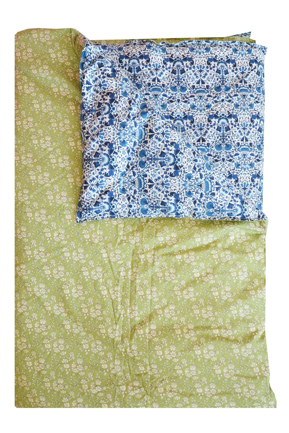 Reversible Heirloom Quilt Made With Liberty Fabric Lodden & Capel Pistachio