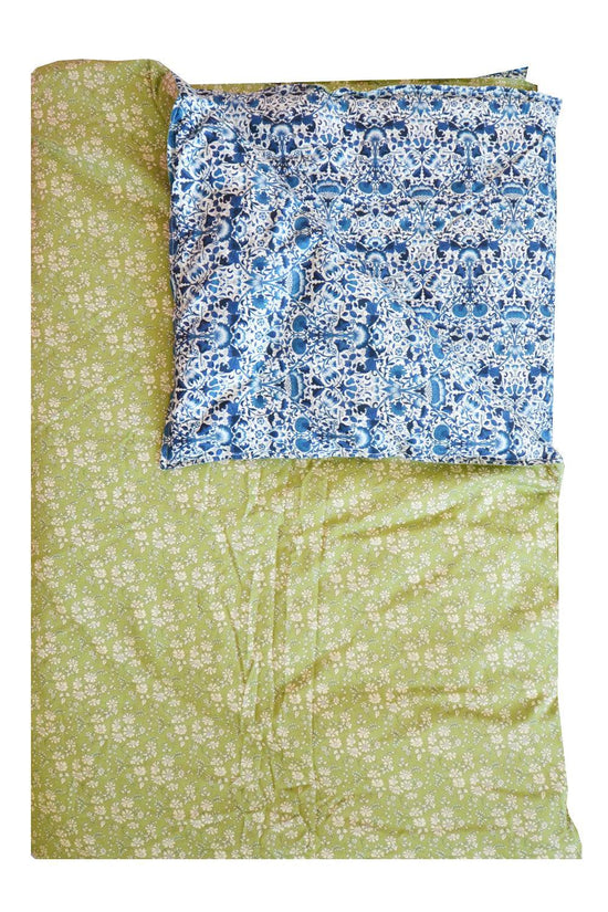 Reversible Heirloom Quilt Made With Liberty Fabric Lodden & Capel Pistachio