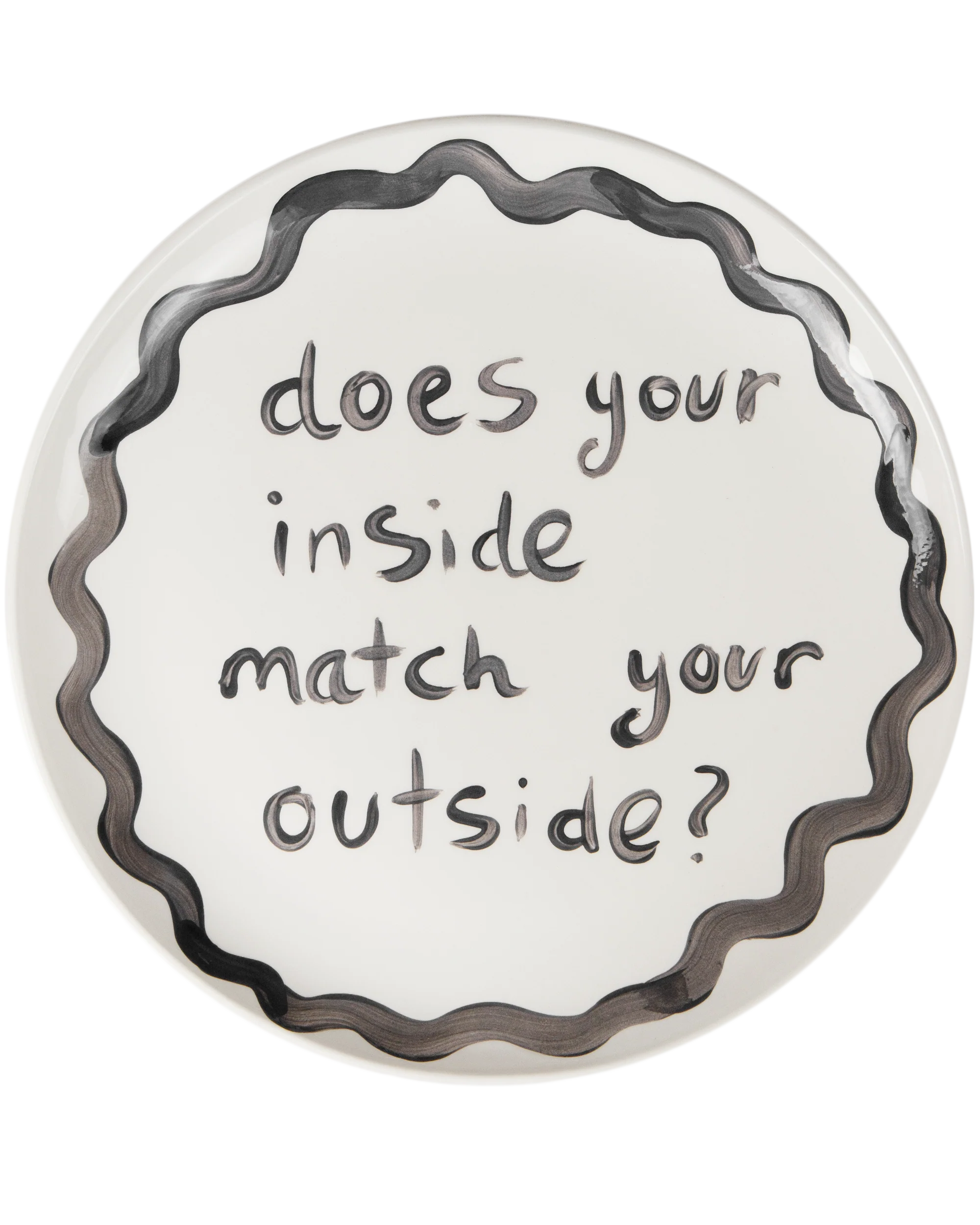 "Does Your Inside Match Your Outside" Plate