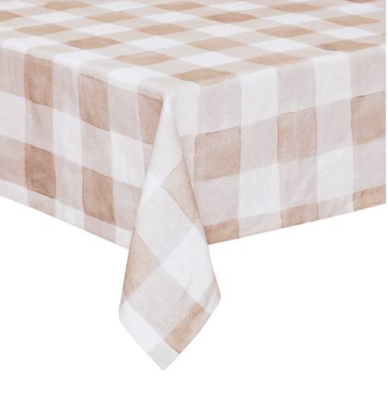 Pink Gingham Tablecloth