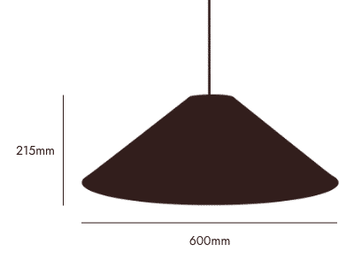 Bark Brown Checkered Cone Shade
