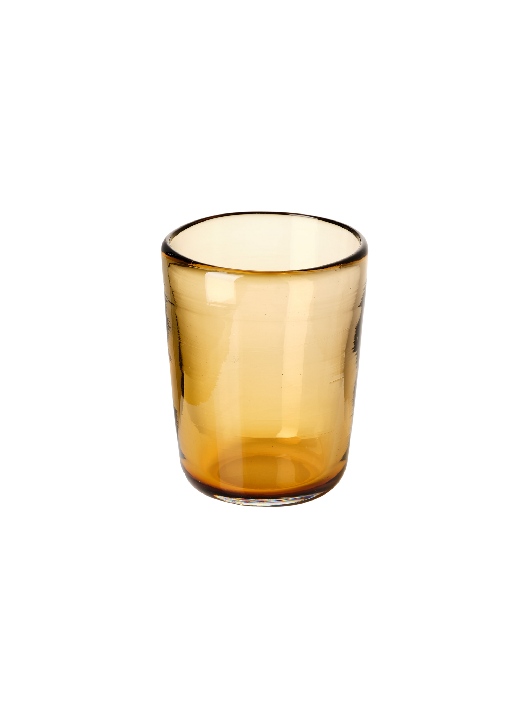 Thyme Hand Blown Water Glass in Amber