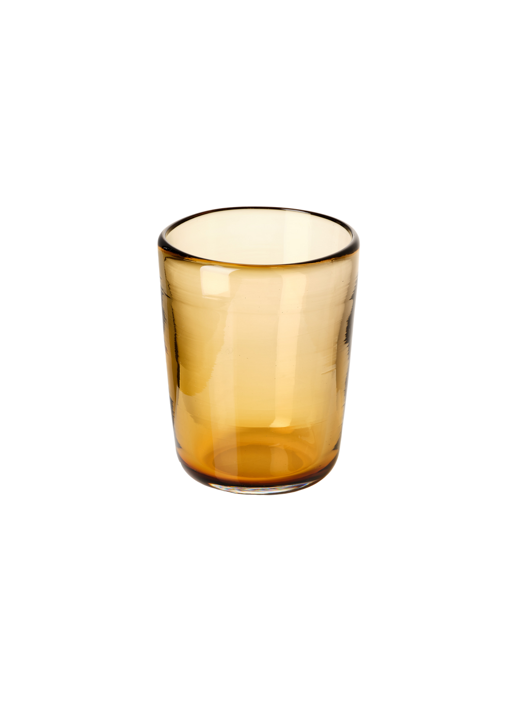 Thyme Hand Blown Water Glass in Amber