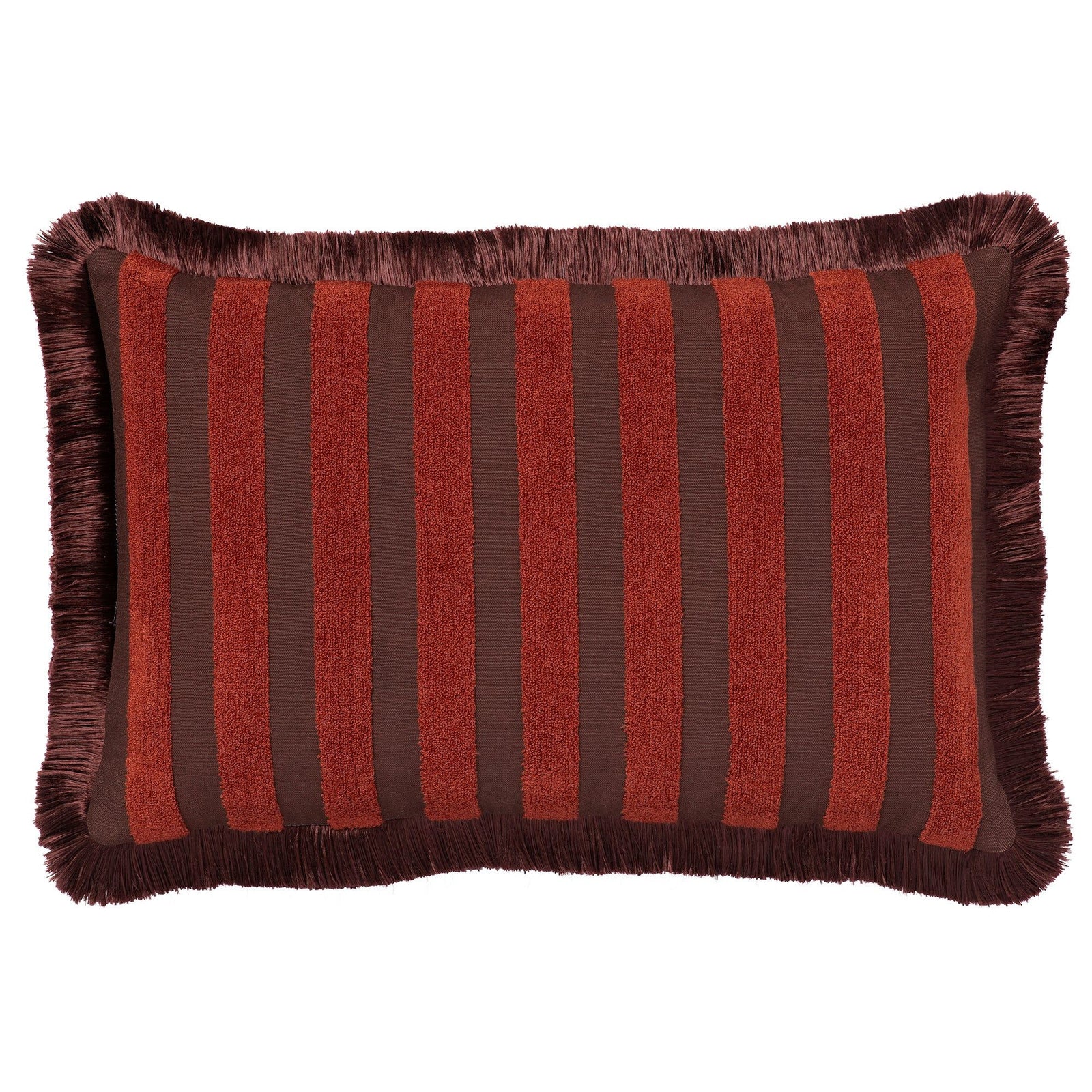 Cushion Jackie Chocolate & Coral