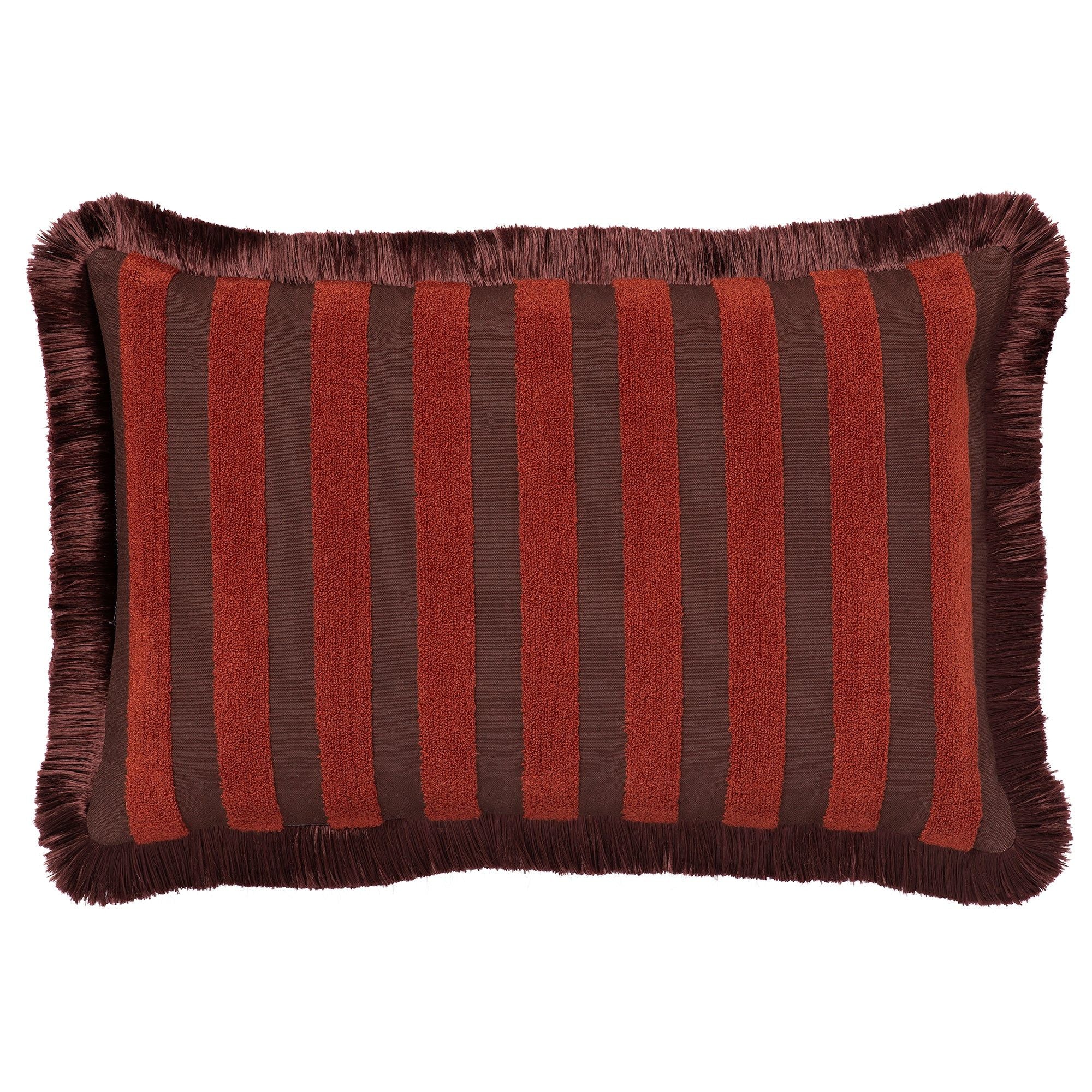 Cushion Jackie Chocolate & Coral