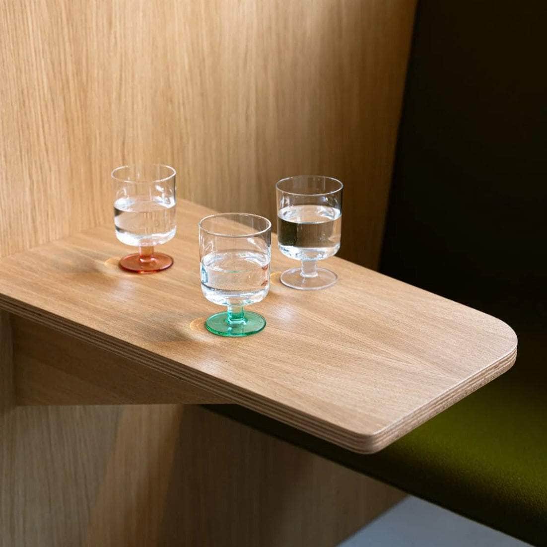 Eddie 2-Tone Wine Glass Clear/Green - Set of 2